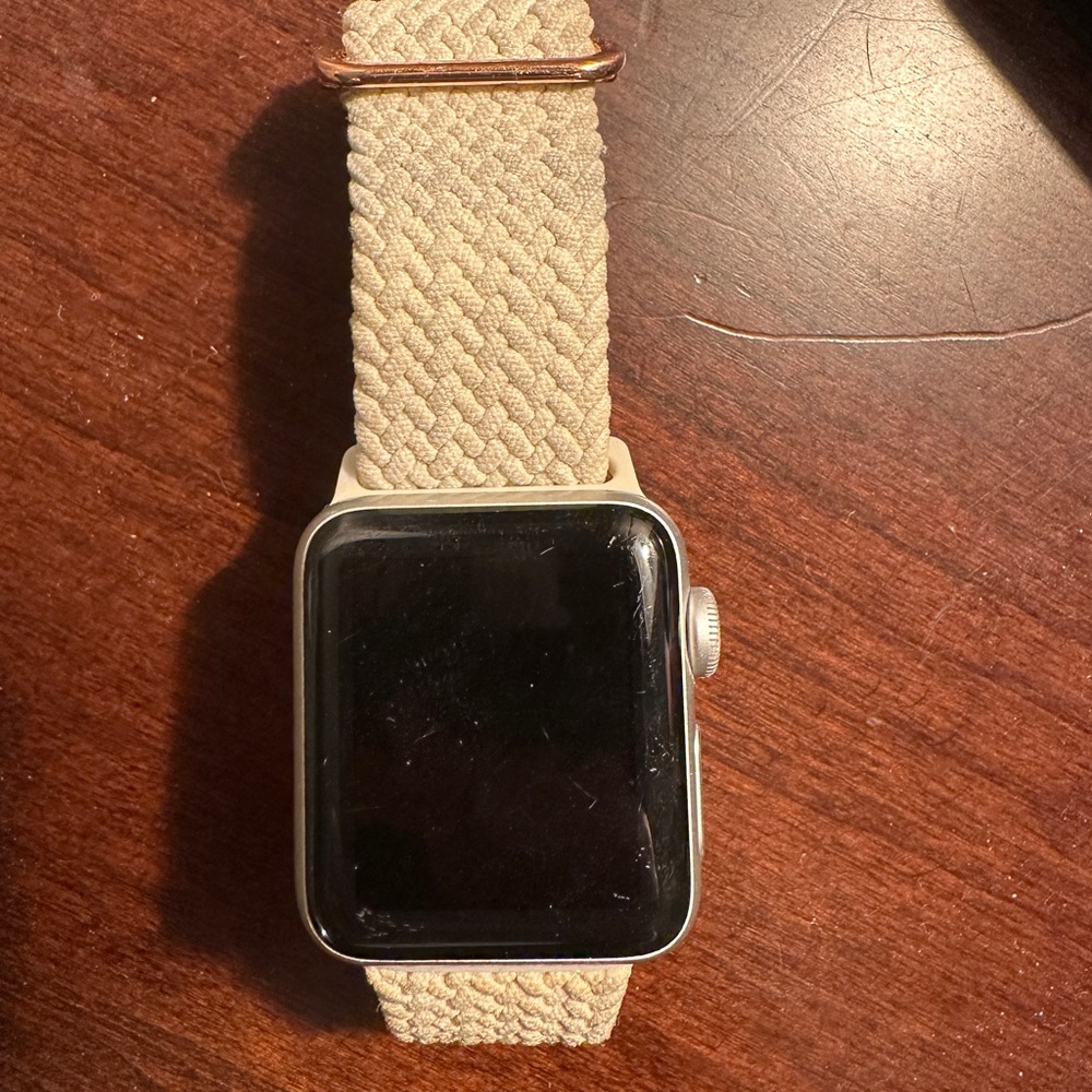 Apple Watch Series 3 with Cream Woven Band